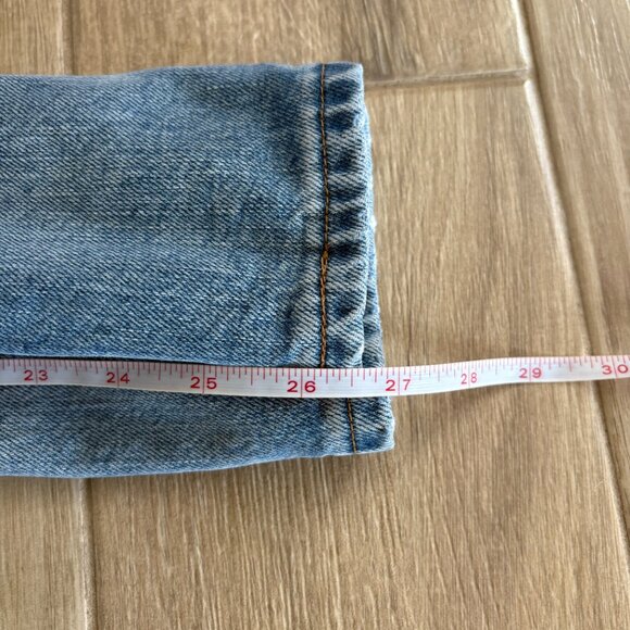 Levi's 517 Cropped Boot Cut Jeans Women's 28 Blue Denim Orange Tab Western Boho - Picture 14 of 14